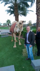 Vermilion Events Creative Director, David Twigger and Pistol the Camel