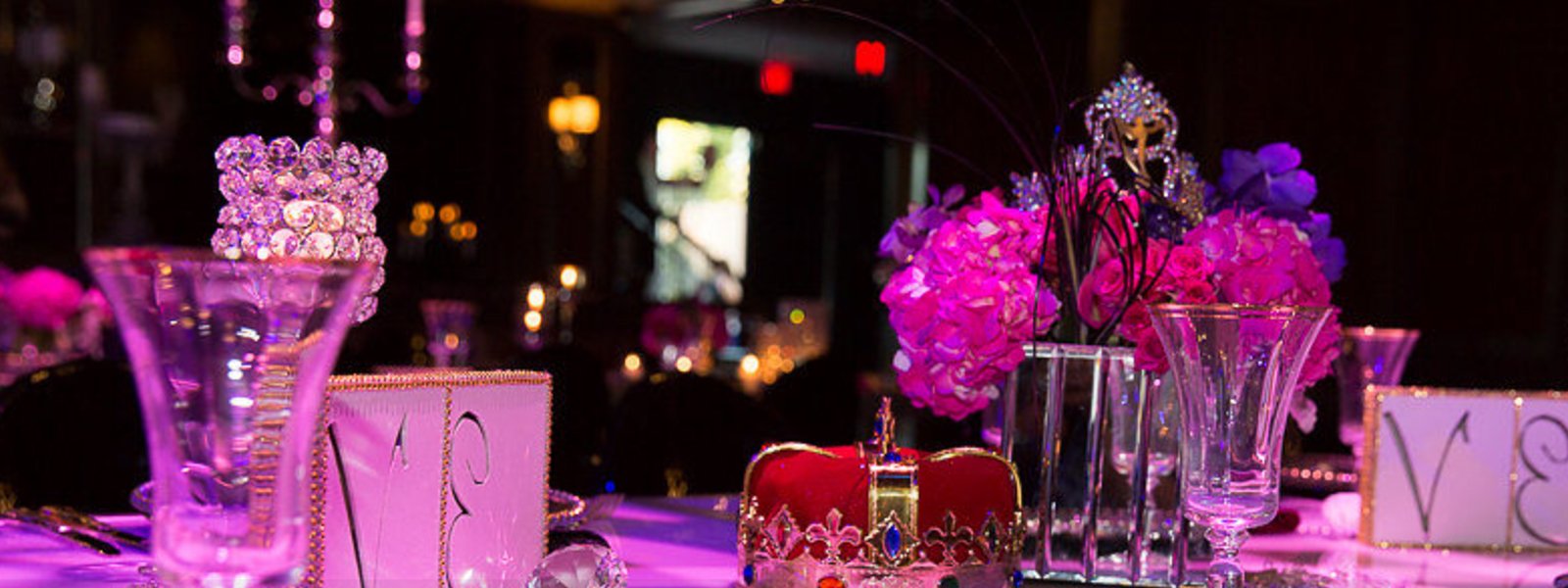 VE Home Page 2 A royal-themed purple dinner event