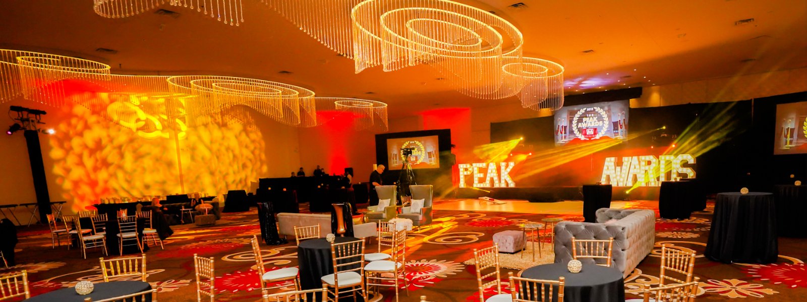 VE Home Page 3 The bright, warm lighting of the Peak Awards